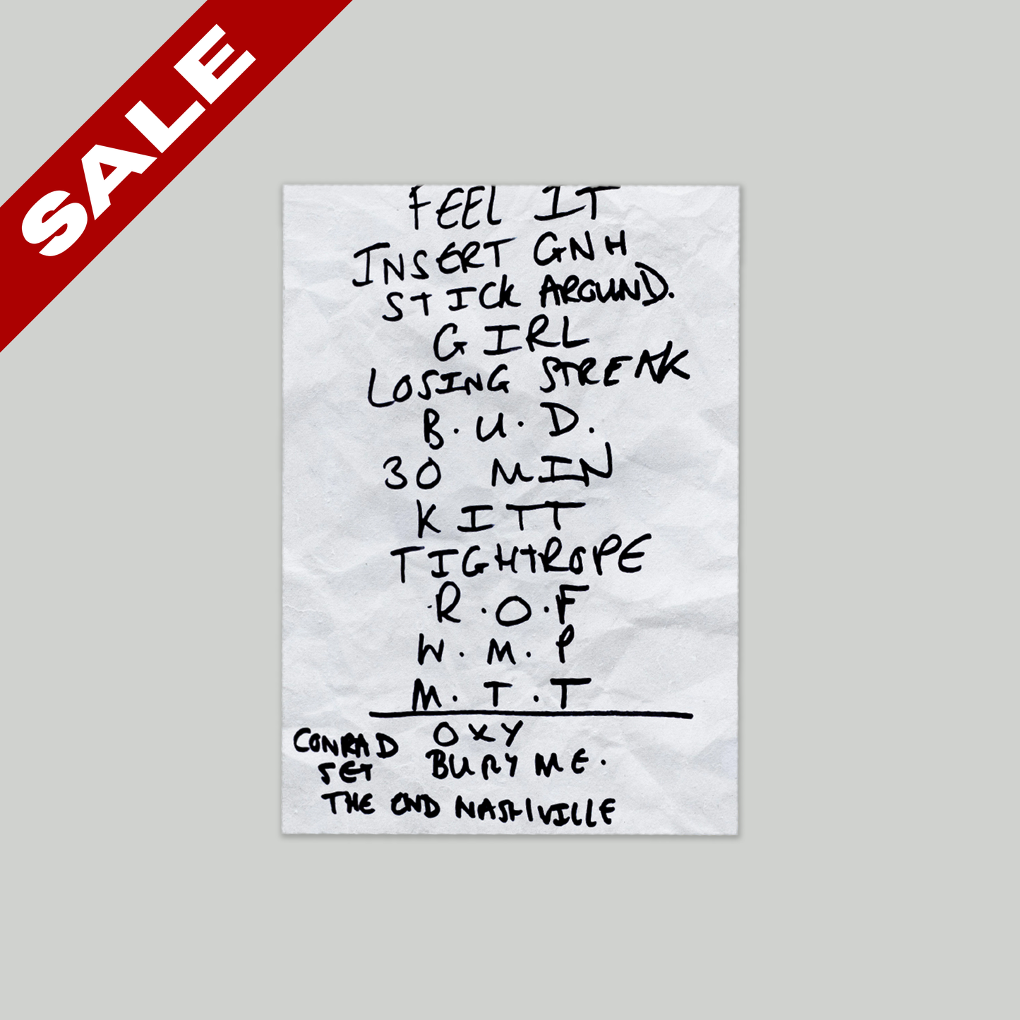 Collectable Exclusive Signed Set List - Last Chance